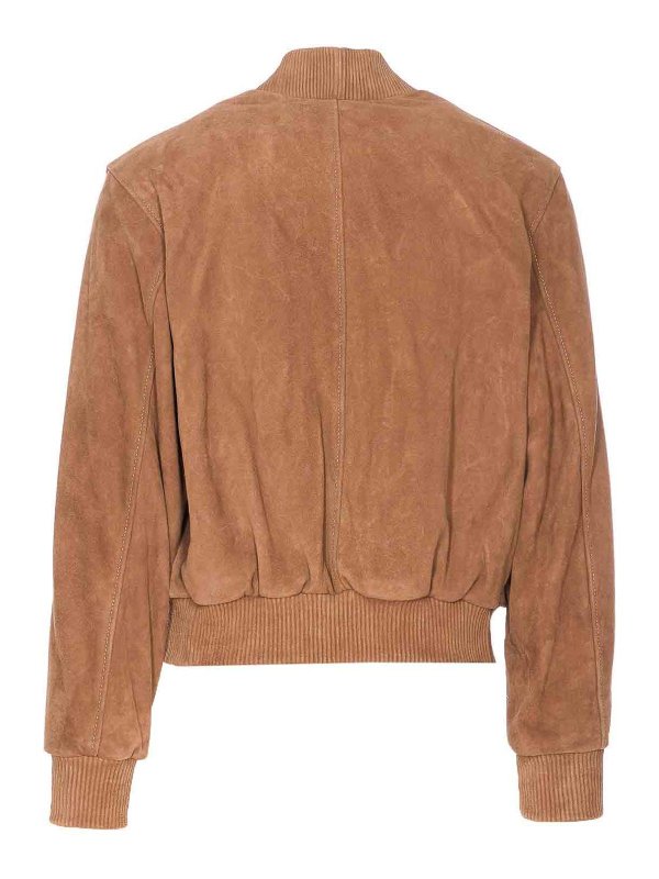 AMI PARIS: leather jacket online - Suede Ami De Coeur Jacket