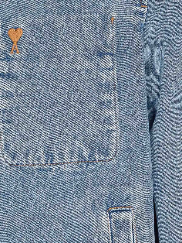 The Best Shops AMI PARIS: デニムジャケット - デニムジャケット - ブルー