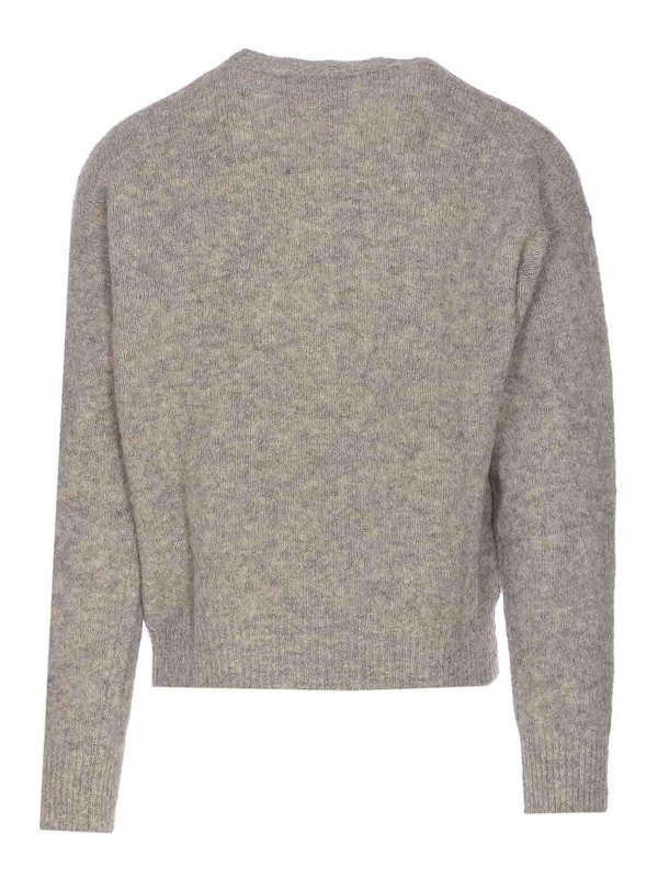 AMI PARIS: Strickpullover mit Rundhalsausschnitt online - Rundhalspullover - Grau