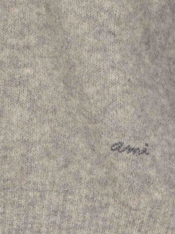 The Best Shops AMI PARIS: Strickpullover mit Rundhalsausschnitt - Rundhalspullover - Grau