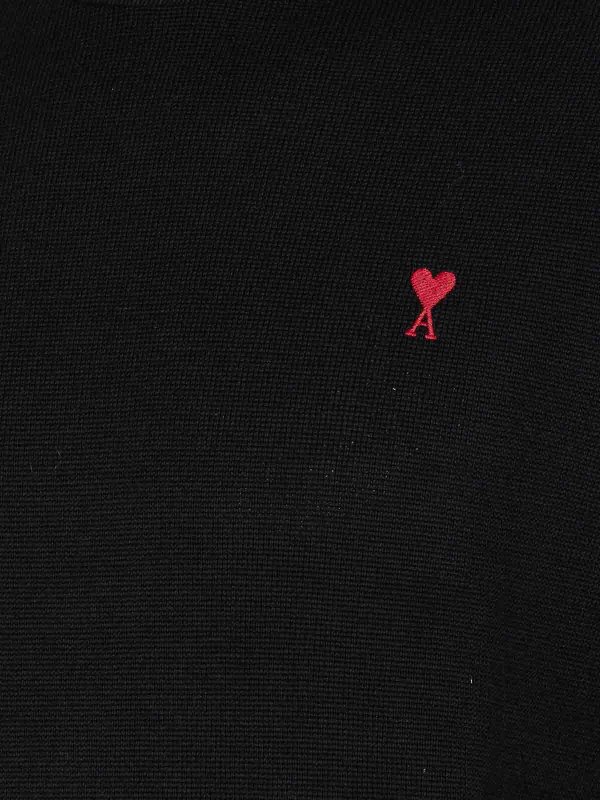 The Best Shops AMI PARIS: Strickpullover mit Rundhalsausschnitt - Rundhalspullover - Schwarz