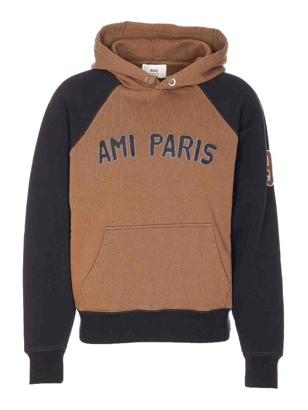 AMI PARIS: Sweatshirts & Pulls - Sweat-Shirts - Marron