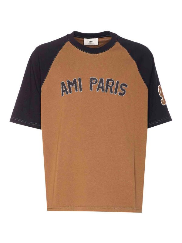 AMI PARIS: t-shirt - T-shirt del logo Ami Paris
