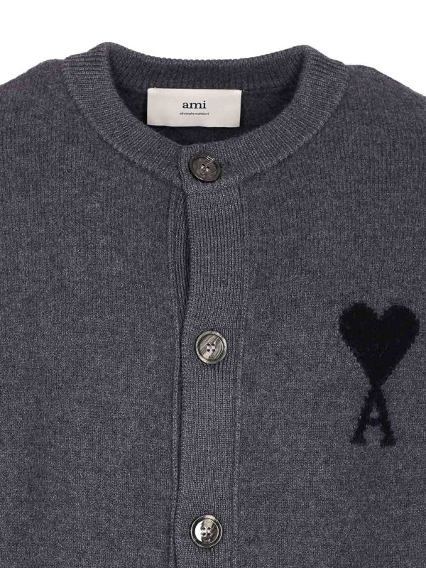 カーディガン - グレー shop online: AMI PARIS