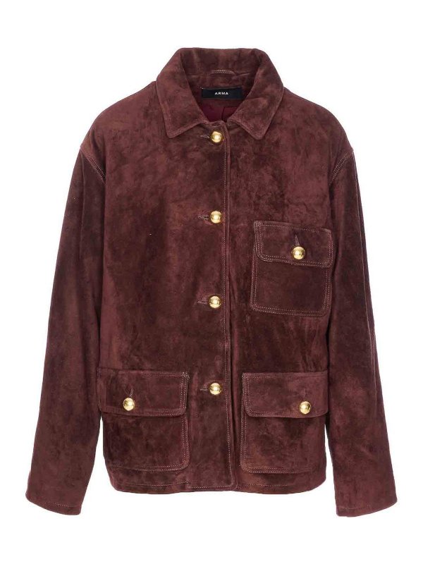 ARMA: leather jacket - Rosia Suede Jacket