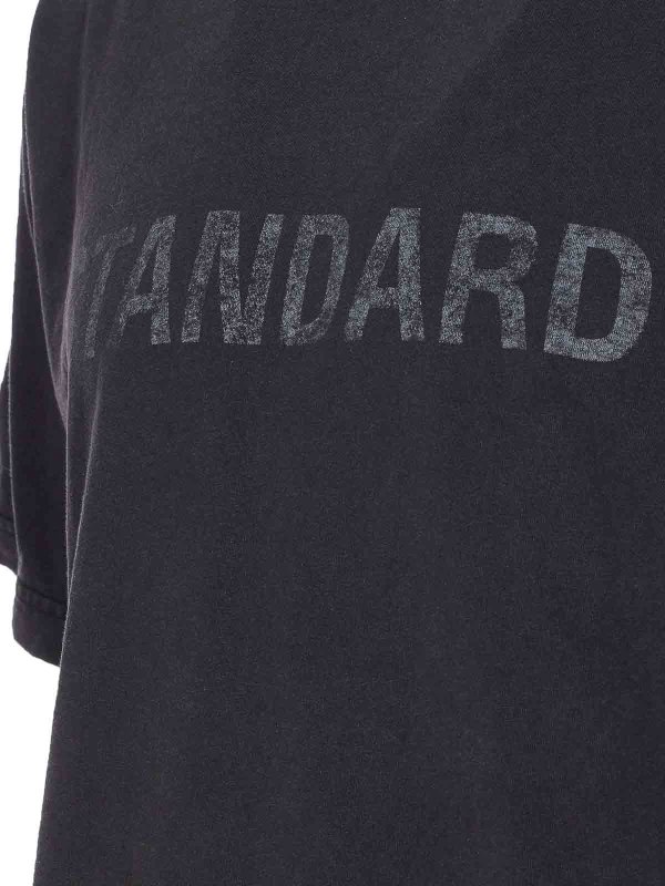 The Best Shops BALENCIAGA: t-shirts - Black Standard T-Shirt