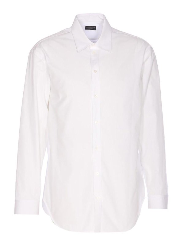 BALENCIAGA: shirts - White Standard Shirt Frontal Buttons Closure