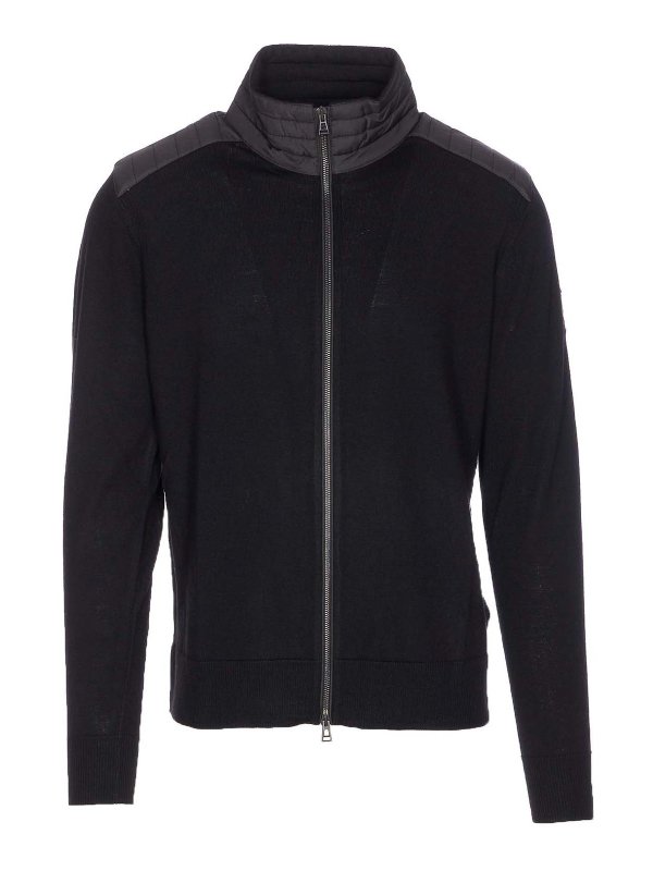 BELSTAFF: cardigans - Black Kelby Zip Cardigan