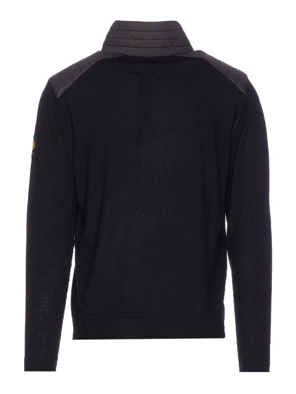 BELSTAFF: cardigans online - Black Kelby Zip Cardigan