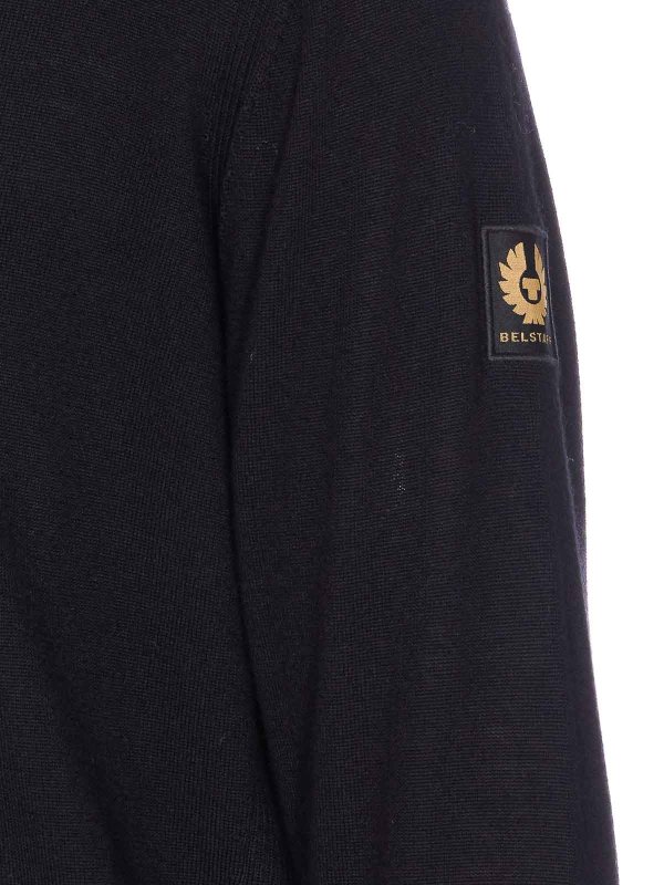 The Best Shops BELSTAFF: cardigans - Black Kelby Zip Cardigan