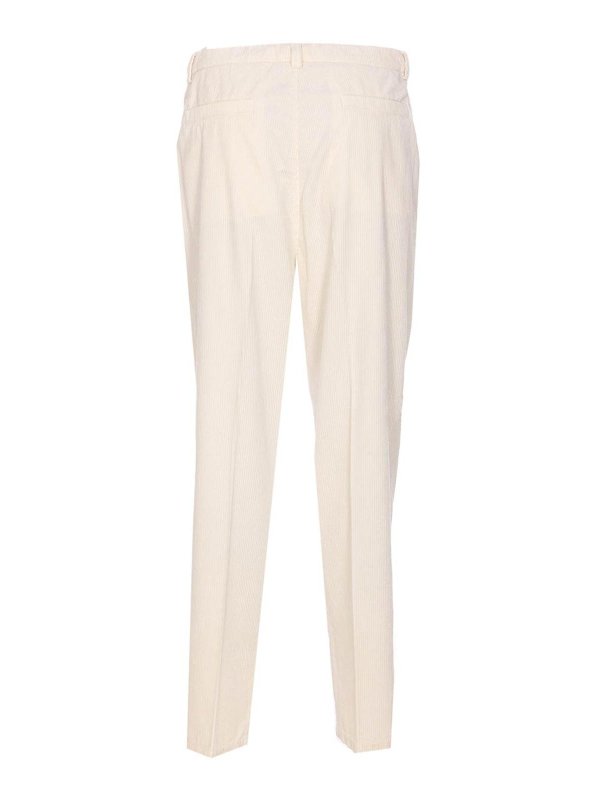 BRUNELLO CUCINELLI: casual trousers online - White Corduroy Pants