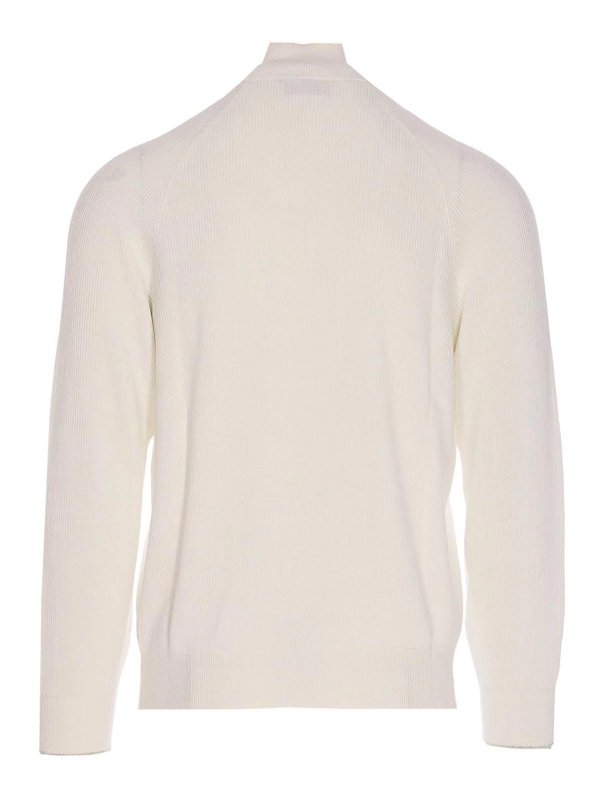 BRUNELLO CUCINELLI: Strickpullover mit Rundhalsausschnitt online - Rundhalspullover - Weiß