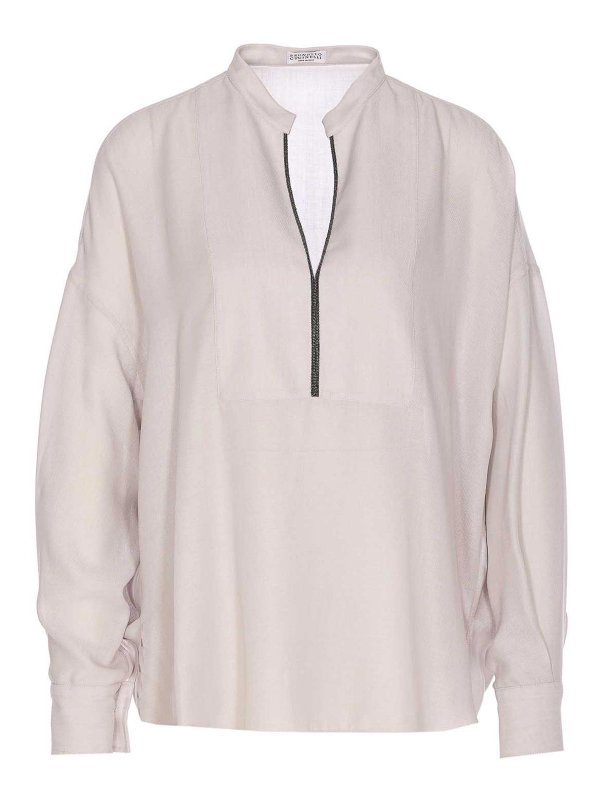 BRUNELLO CUCINELLI: Chemises - Chemise - Gris
