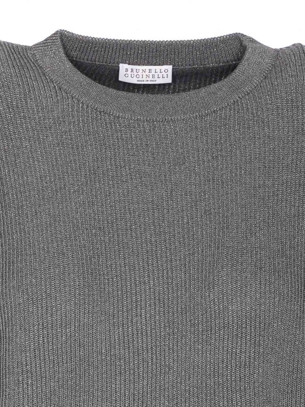 Suéter Cuello Redondo - Gris shop online: BRUNELLO CUCINELLI