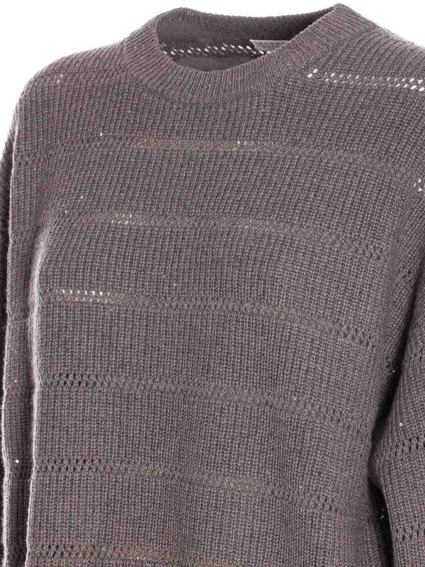 The Best Shops BRUNELLO CUCINELLI: shirts - Dazzling Shirt With Openwork Stripe