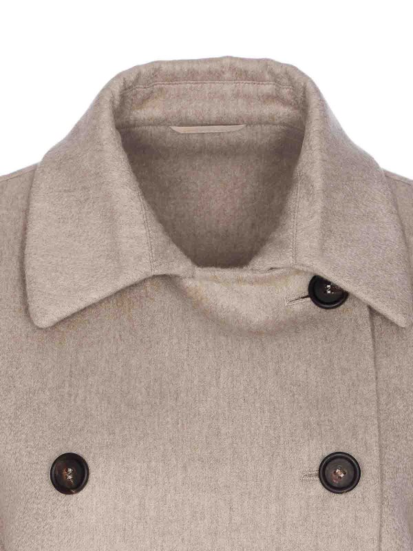 ショートコート - グレー shop online: BRUNELLO CUCINELLI