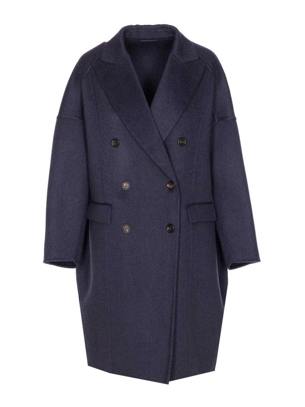 BRUNELLO CUCINELLI: short coats - Blue Coat