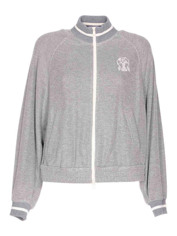 BRUNELLO CUCINELLI: Sweatshirts & Sweaters - Logo Zipped Sweatshirt