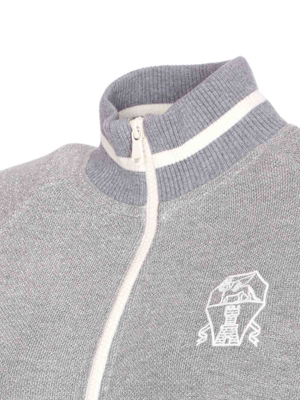 The Best Shops BRUNELLO CUCINELLI: Sweatshirts & Sweaters - Logo Zipped Sweatshirt