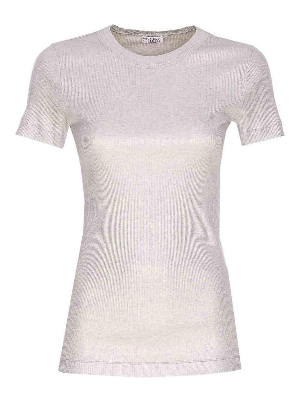 BRUNELLO CUCINELLI: T-shirts - T-Shirt - Silber