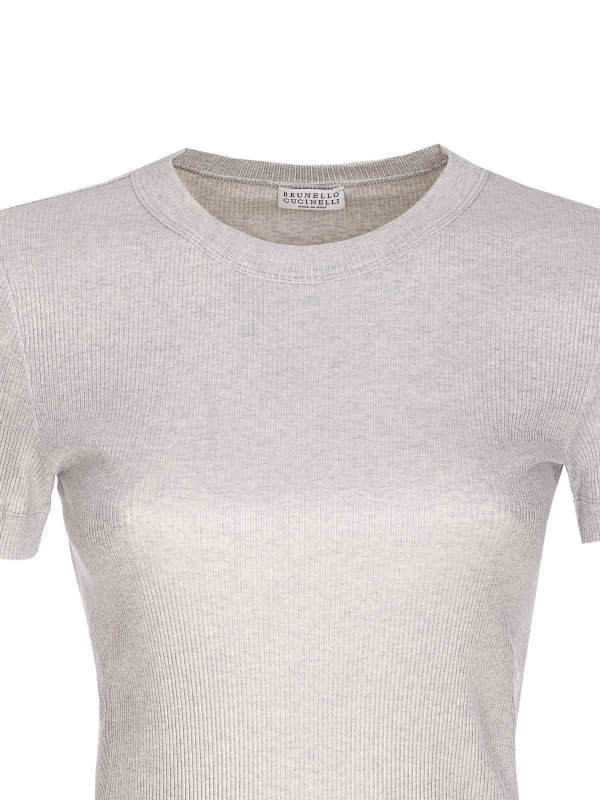 T-Shirt - Silber shop online: BRUNELLO CUCINELLI