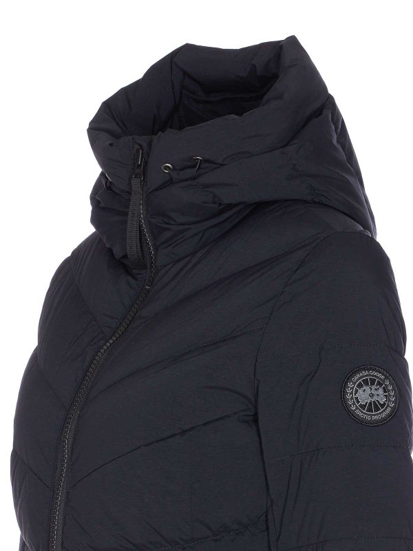 The Best Shops Canada Goose: padded jackets - Black Clair Down Jacket Frontal Zip Closure