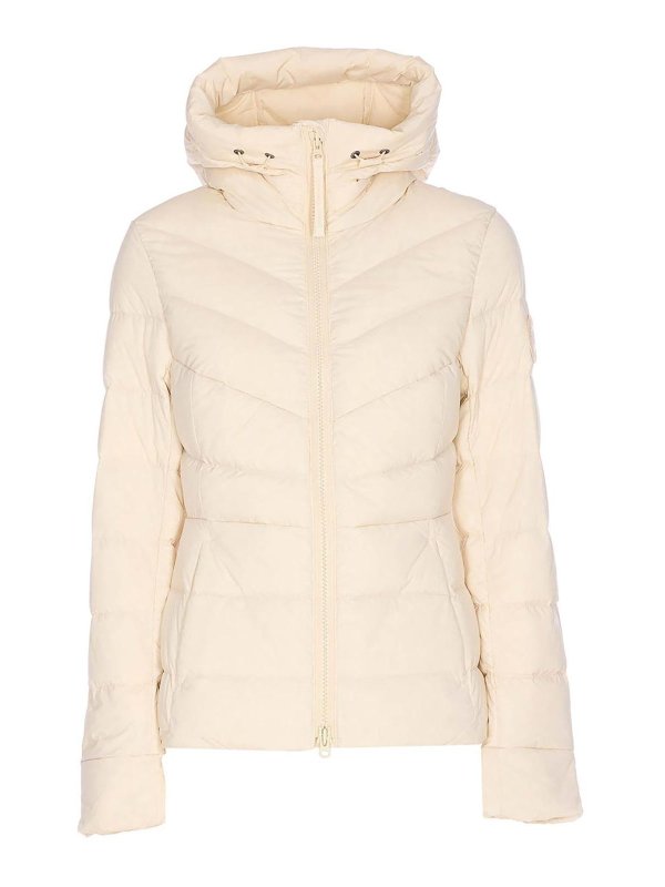 Canada Goose: casual jackets - White Clair Jacket Frontal Zip Closure