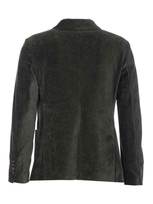 CIRCOLO 1901: leather jacket online - Green Suede Jacket