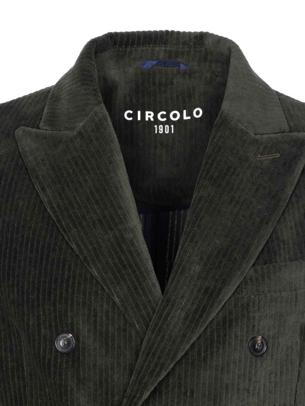 Green Suede Jacket shop online: CIRCOLO 1901