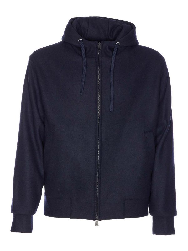 CIRCOLO 1901: Sweatshirts & Sweaters - Blue Zipped Sweatshirt Zip Closure