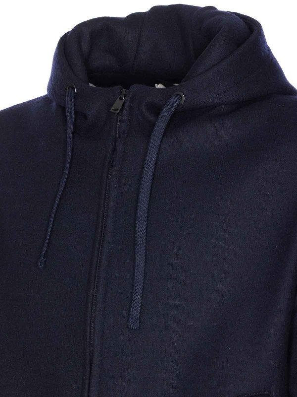 The Best Shops CIRCOLO 1901: Sweatshirts & Sweaters - Blue Zipped Sweatshirt Zip Closure