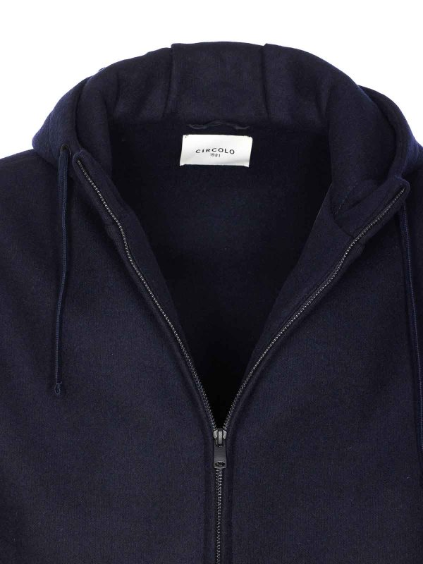 Blue Zipped Sweatshirt Zip Closure shop online: CIRCOLO 1901