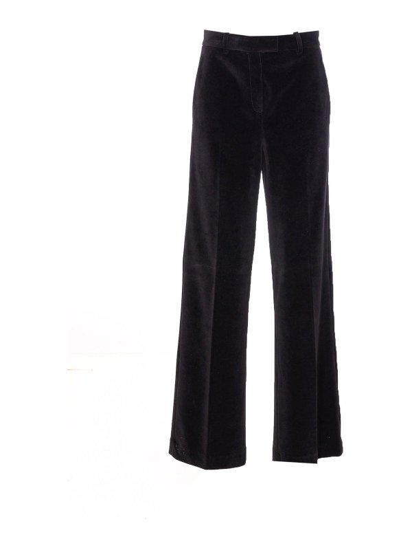 CIRCOLO 1901: casual trousers - Black Velvet Pants