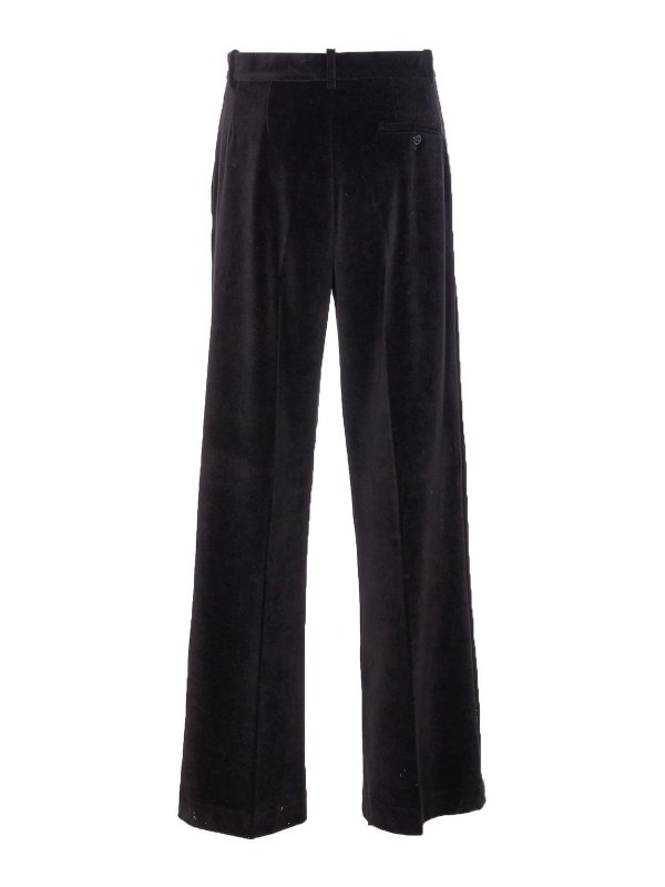 CIRCOLO 1901: casual trousers online - Black Velvet Pants