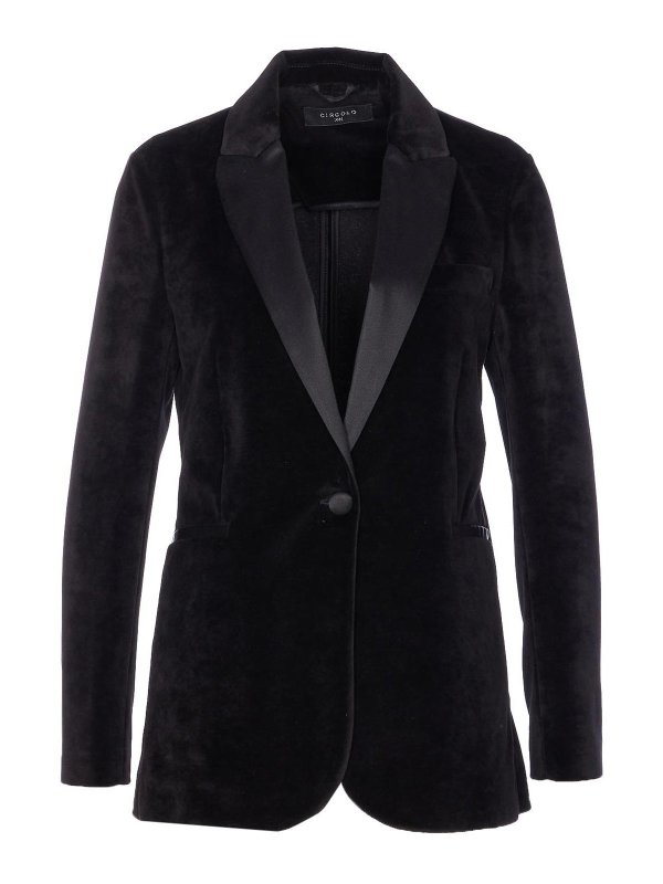 CIRCOLO 1901: casual jackets - Black Velvet Jacket