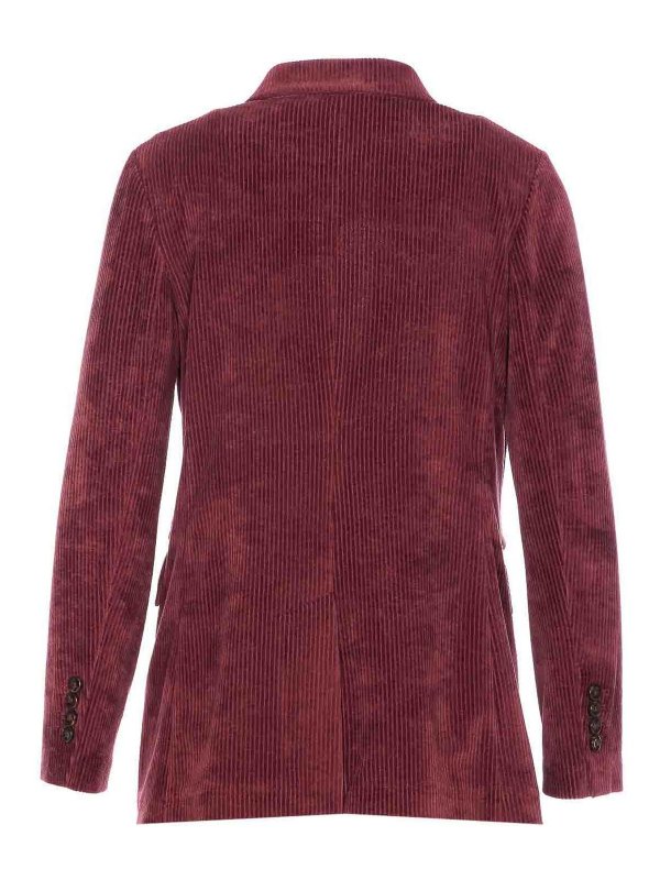 CIRCOLO 1901: casual jackets online - Bordeaux Velvet Double Breasted Jacket
