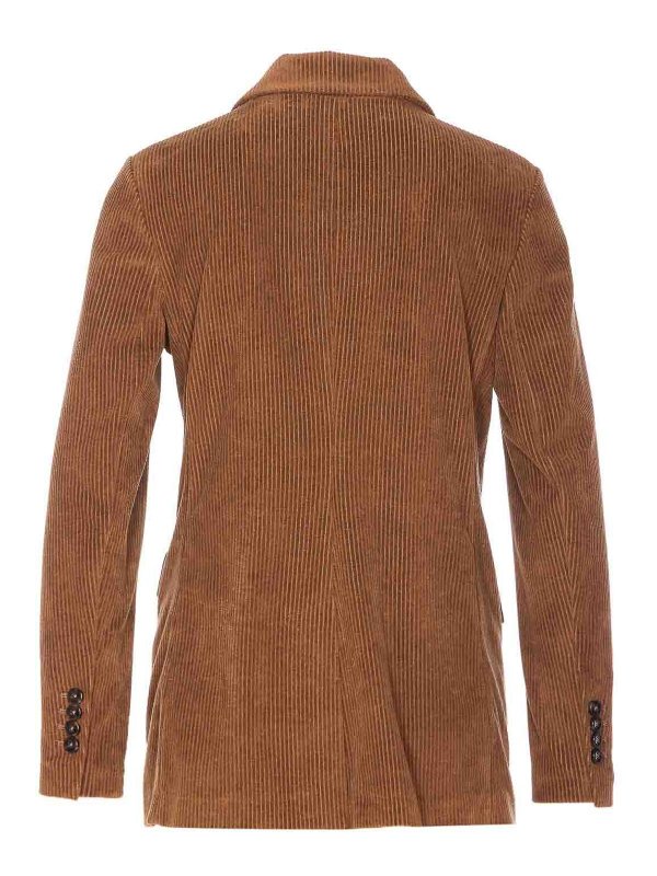 CIRCOLO 1901: casual jackets online - Brown Velvet Double Breasted Jacket