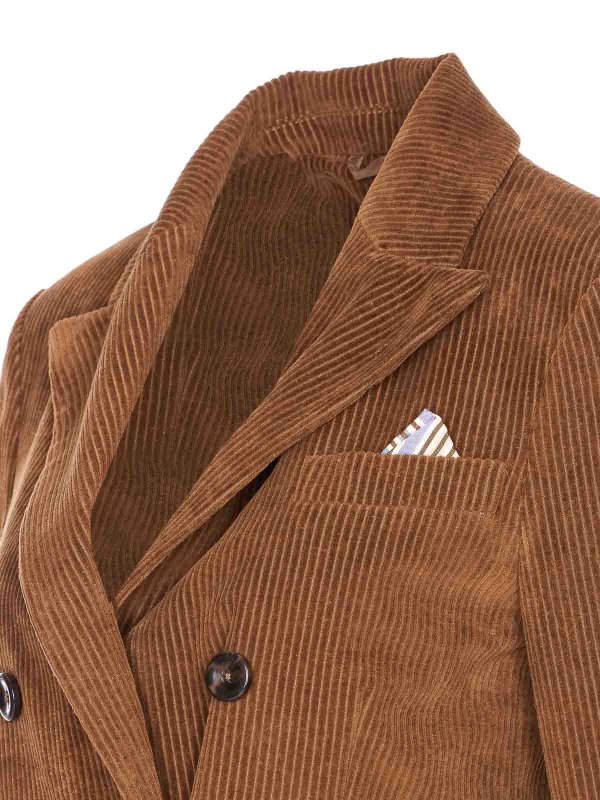 The Best Shops CIRCOLO 1901: casual jackets - Brown Velvet Double Breasted Jacket