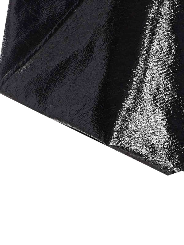 The Best Shops Courreges: mini skirts - Black Fold Vinyl Mini Skirt