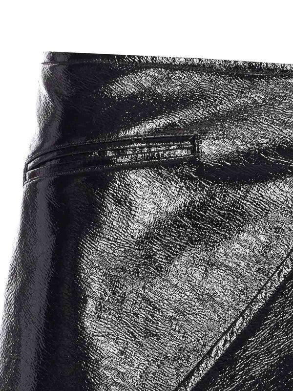 Black Fold Vinyl Mini Skirt shop online: Courreges