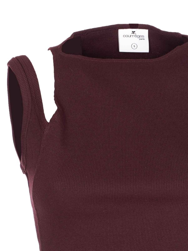 トップ/タンクトップ - 赤 shop online: Courreges