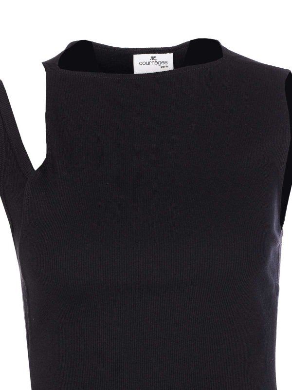 トップ/タンクトップ - 黒 shop online: Courreges