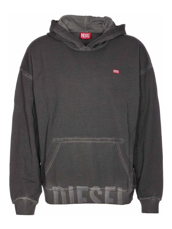 DIESEL: Felpe e maglie - Grey S-Boxt Hoodie