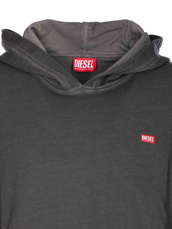 Grey S-Boxt Hoodie shop online: DIESEL