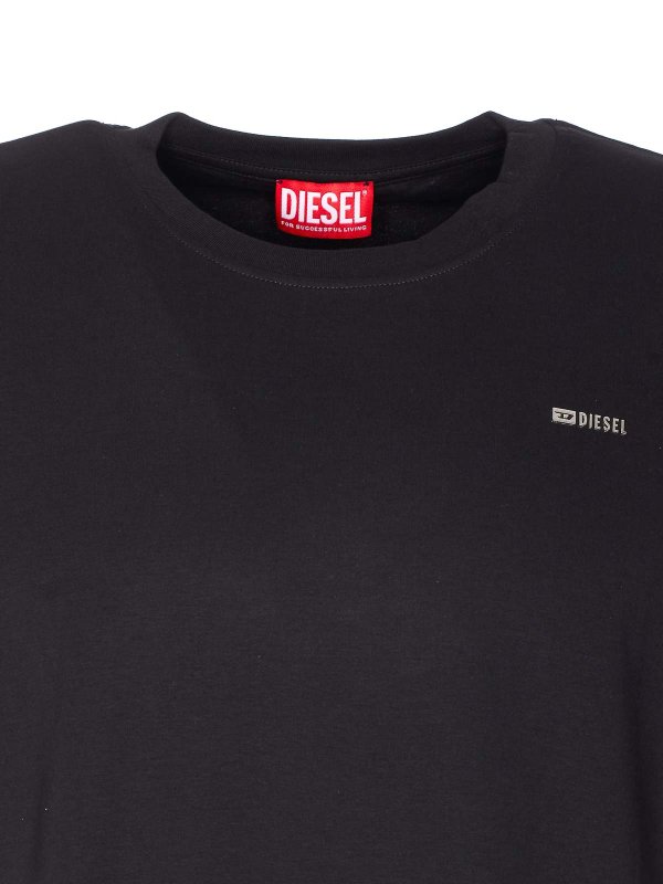 T-shirt T-Djust-Met nera shop online: DIESEL
