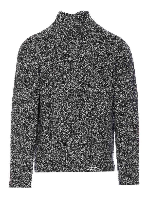 DIESEL: maglia collo rotondo online - Maglione grigio K-Erland