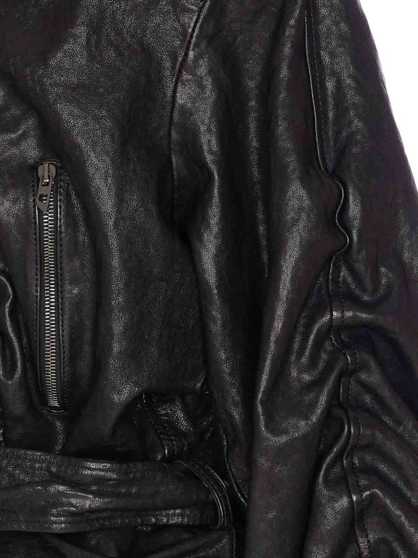 The Best Shops DIESEL: レザージャケット - レザージャケット - 黒