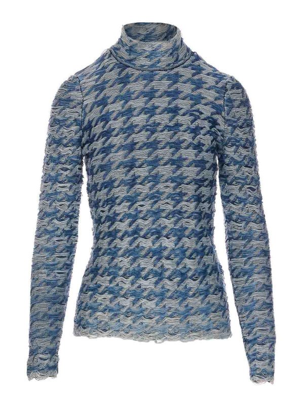 DIESEL: Top e canotte - Top a maniche lunghe blu