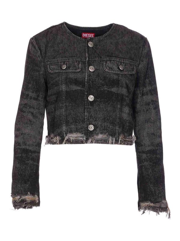 DIESEL: Vestes en denim - Veste En Jean - Noir