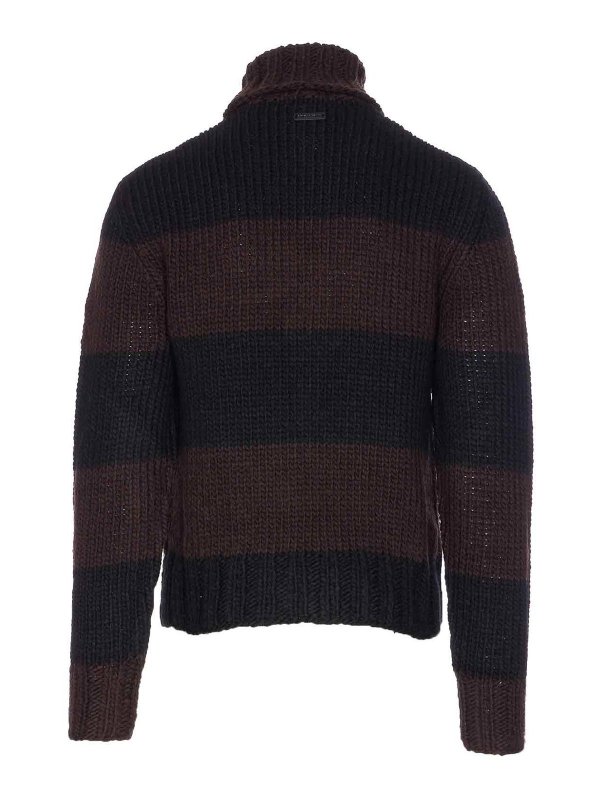 DOLCE & GABBANA: Suéteres con cuello pico online - Suéter Cuello Redondo - Negro